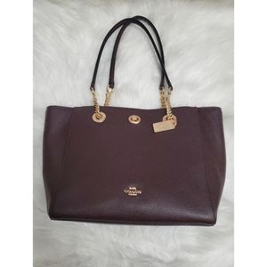 Coach pebbled leather tote